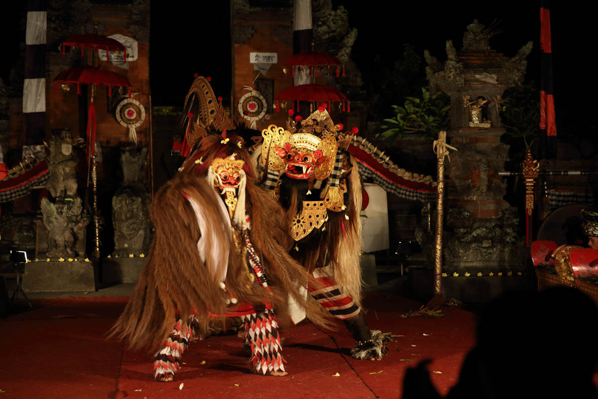 Group : Semara Kanti
Day : Tuesday / Time: 7:30pm / Venue : Padangtegal Kaja, Ubud
The
Barong-Rangda confrontation seen throughout Bali is enacted either as a ritual
or a public performance, both 