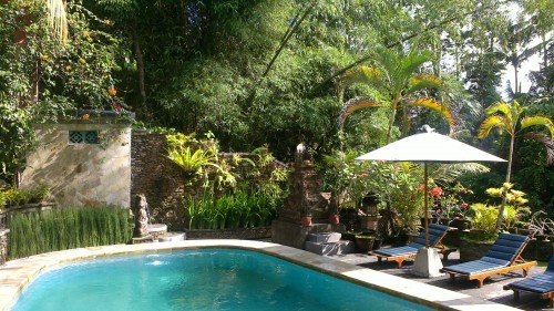 Nestled within lush Balinese gardens, Ketut’s Place boasts an outdoor 
pool and cosy rooms wit